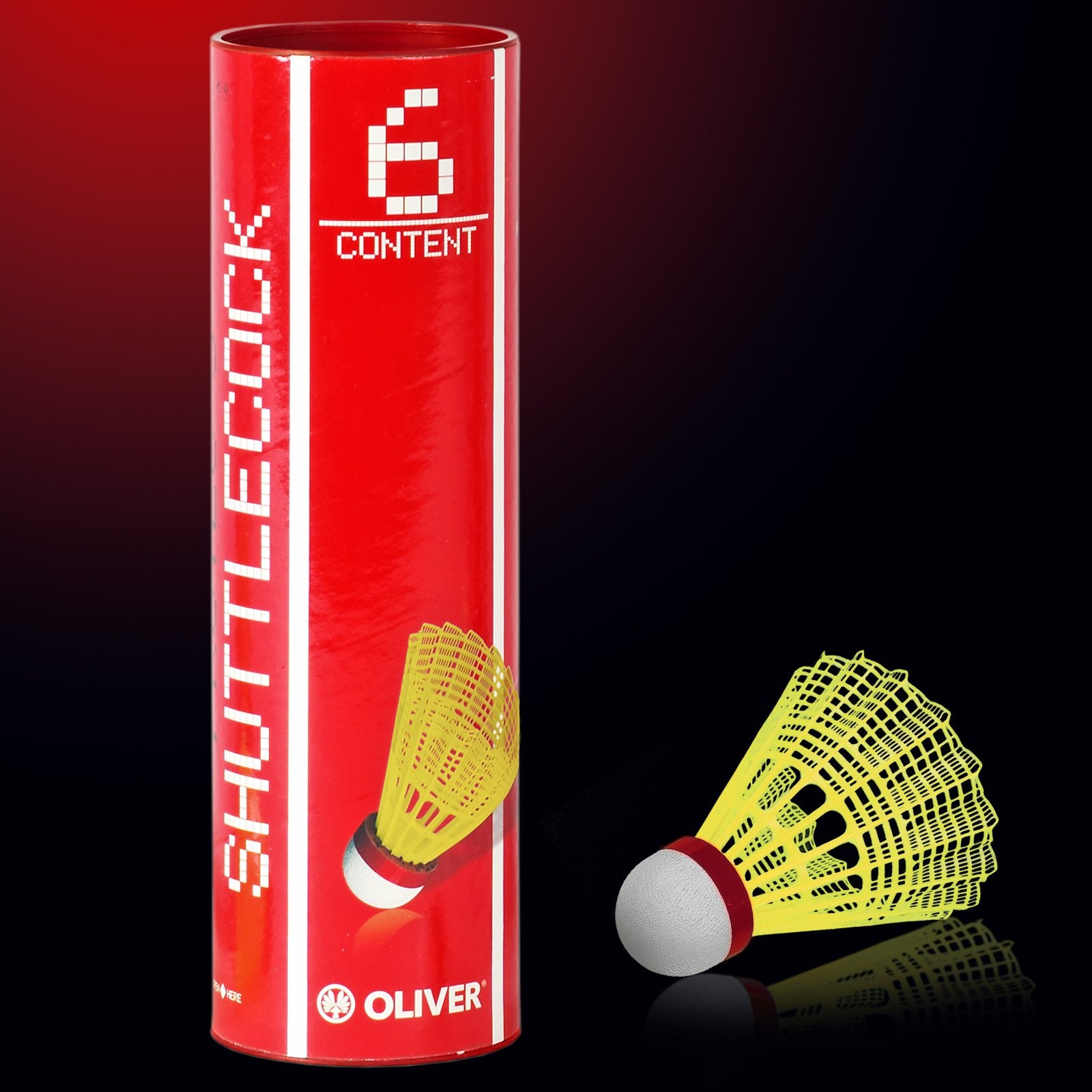 oliver-pro-tec-5-badmintonb-lle-6er-rolle-gelb-rot image 1