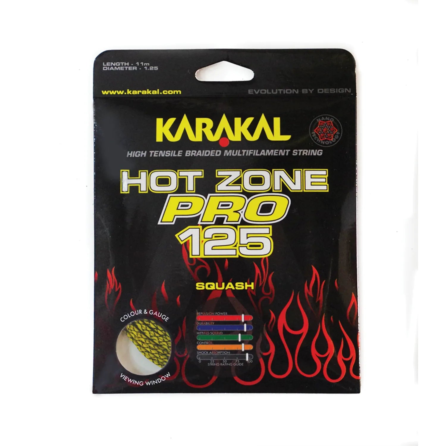 karakal-hot-zone-pro-125-squashsaite-multifilament-125m-rolle-f-r-profis image 5