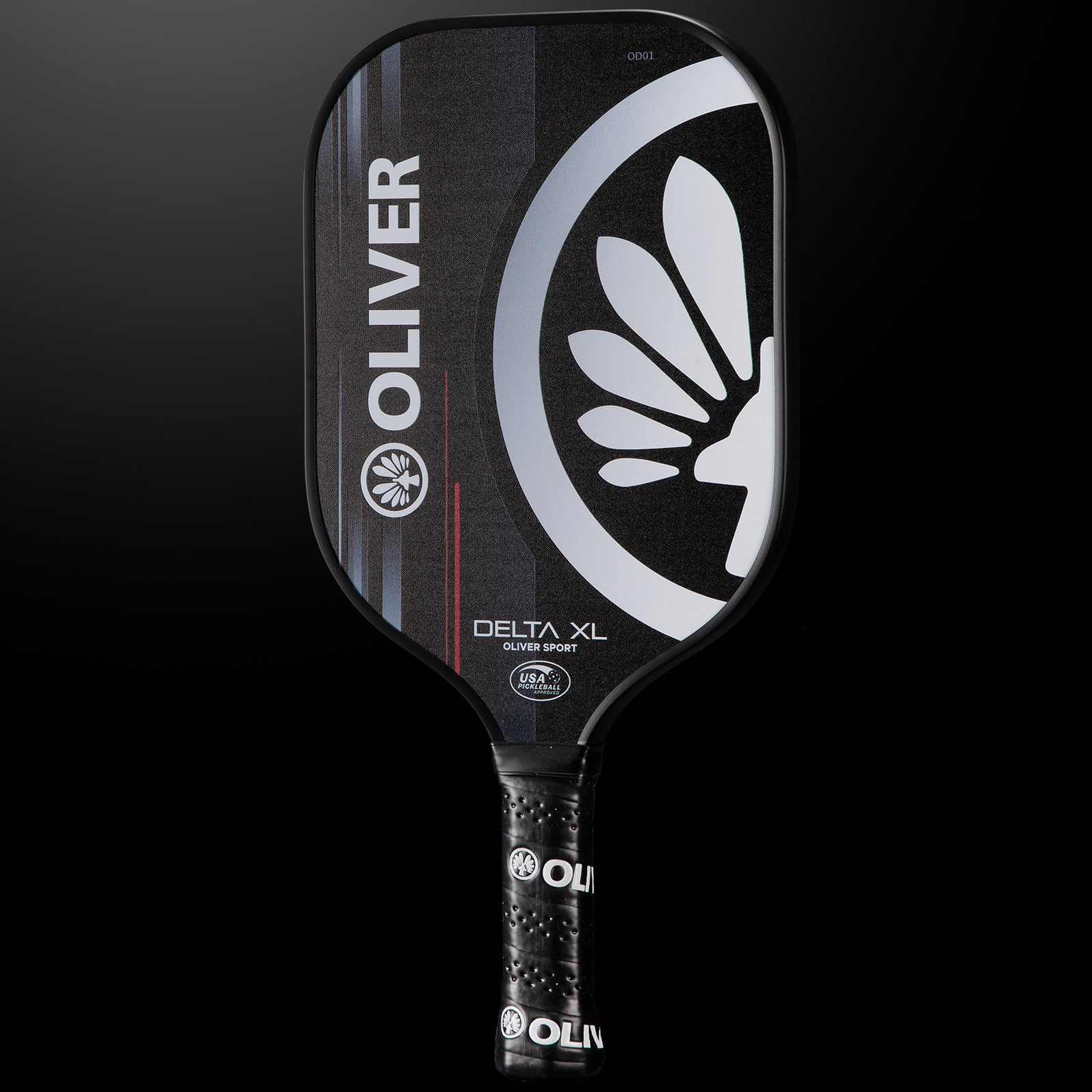 oliver-delta-xl-pickleball-paddle-black-white image 1