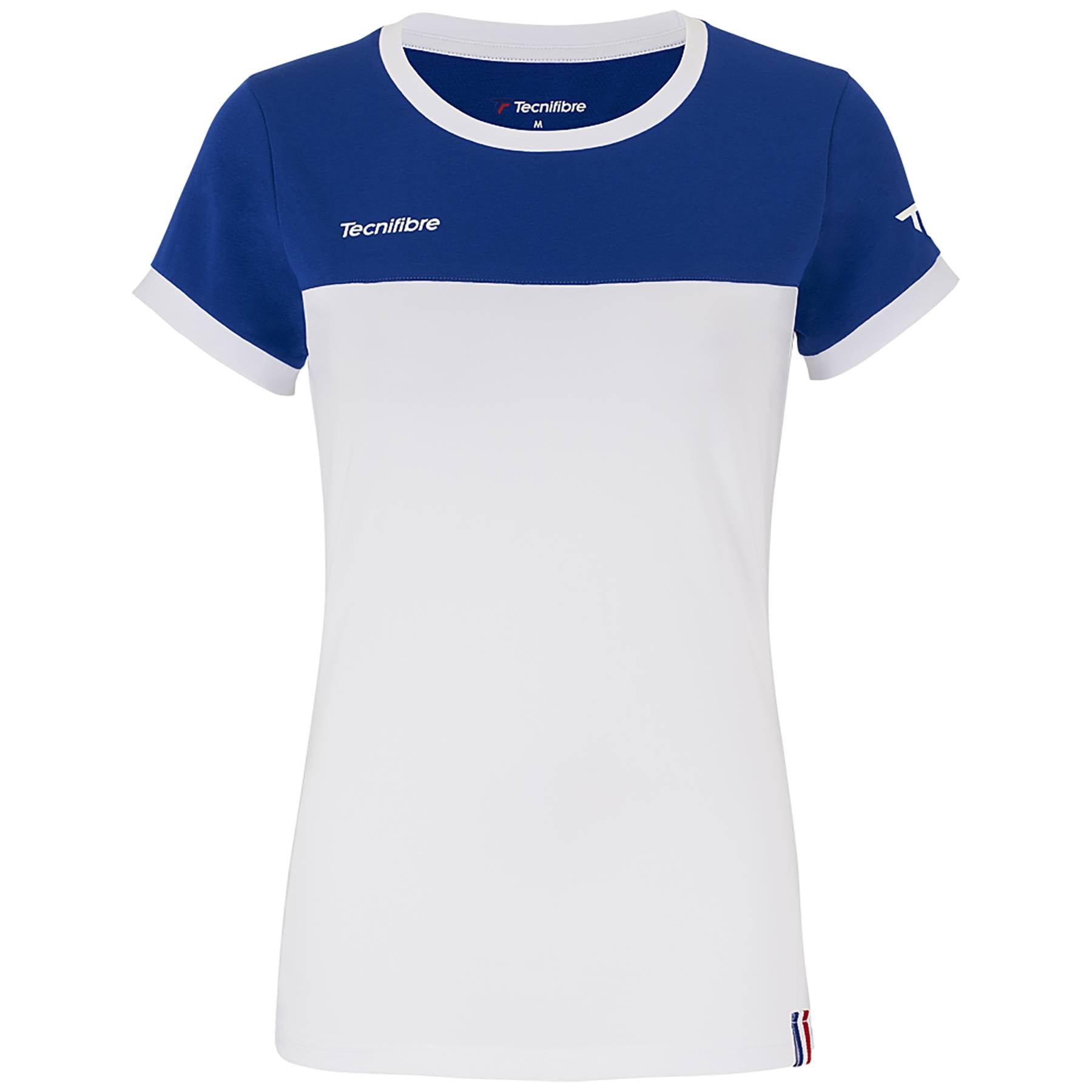 tecnifibre-lady-f1-stretch-royal-damen-tailliertes-tennisshirt-mit-mesh-r-cken image 2