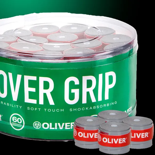 oliver-over-grip-box-60-badminton-und-squash-overgrips-in-grau-gelb-oder-wei image 1