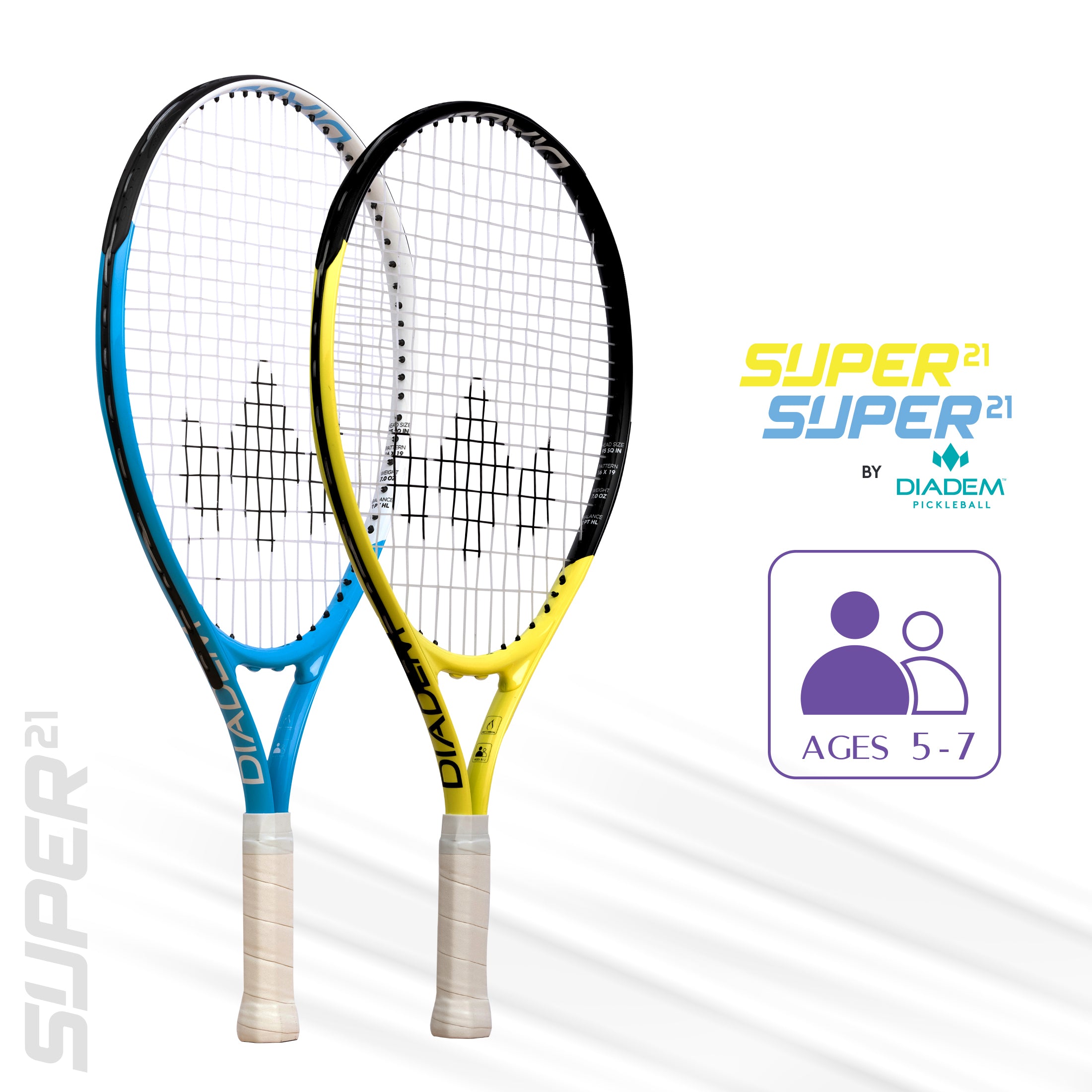 diadem-super-21-junior-tennisschl-ger-blau-gelb-21-zoll image 3