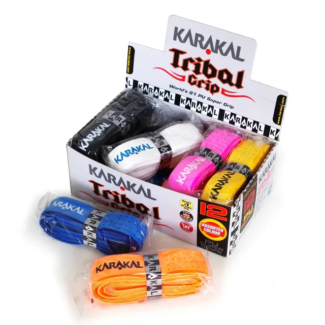 karakal-pu-super-tribal-grip-box-mit-12-griffb-ndern-f-r-squash-tennis-badminton image 1