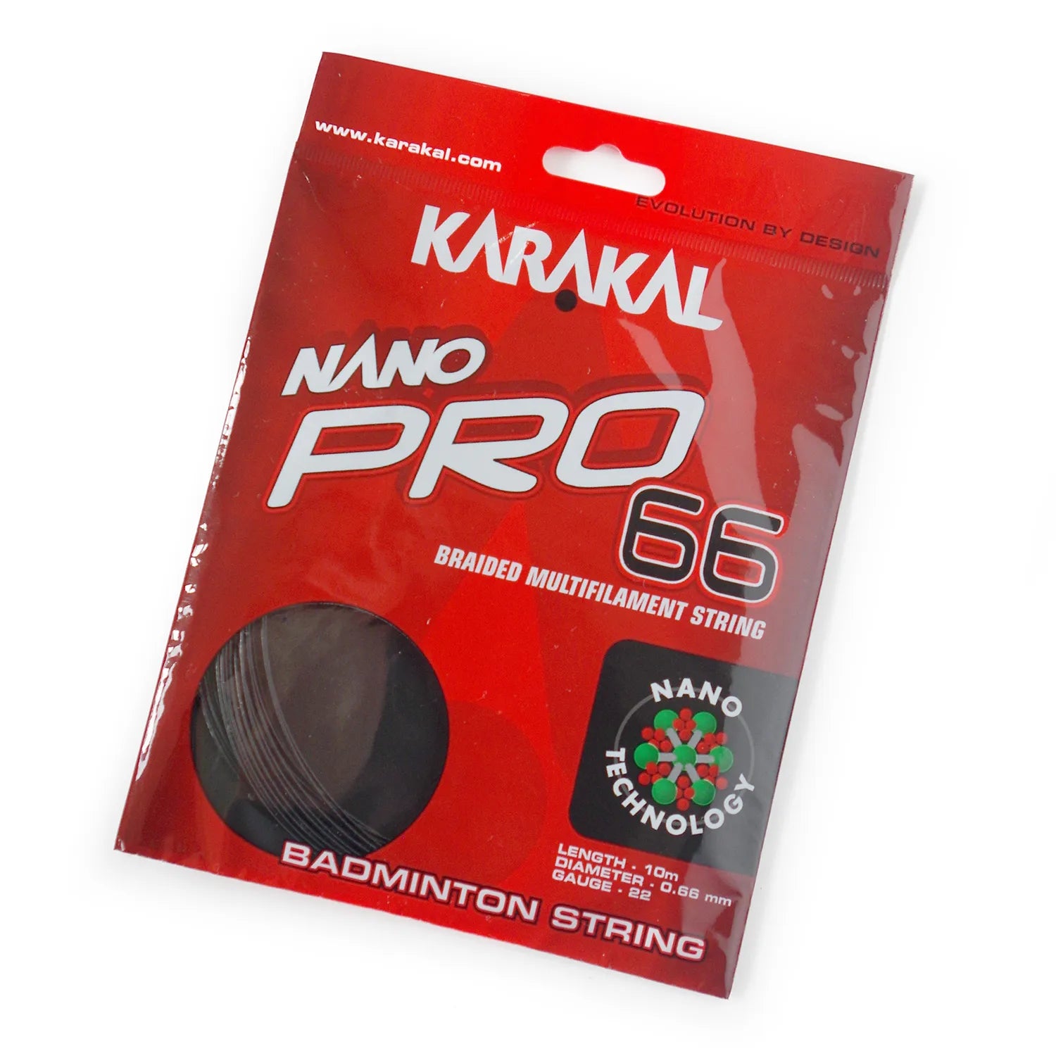 karakal-nano-pro-66-badmintonsaite-0-66-mm-multifilament-saite-10-m-set-schwarz image 1