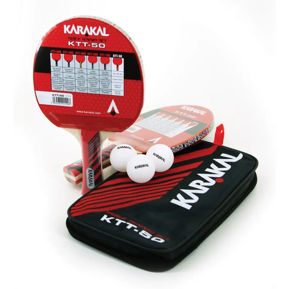 karakal-ktt-50-tischtennis-set-2-schl-ger-3-b-lle image 1