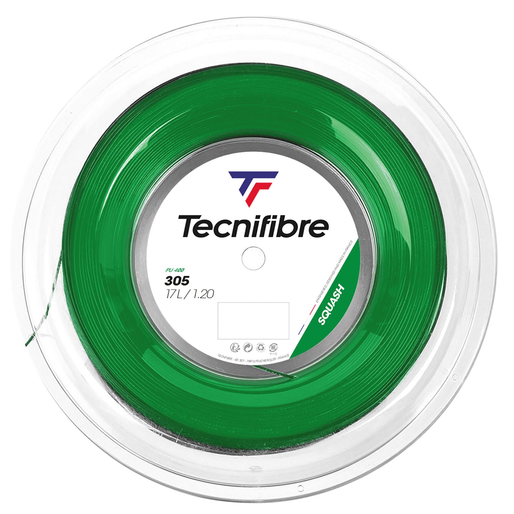 tecnifibre-305-squash-saite-gr-n-200-m-rolle-f-r-touch-komfort-und-haltbarkeit image 2