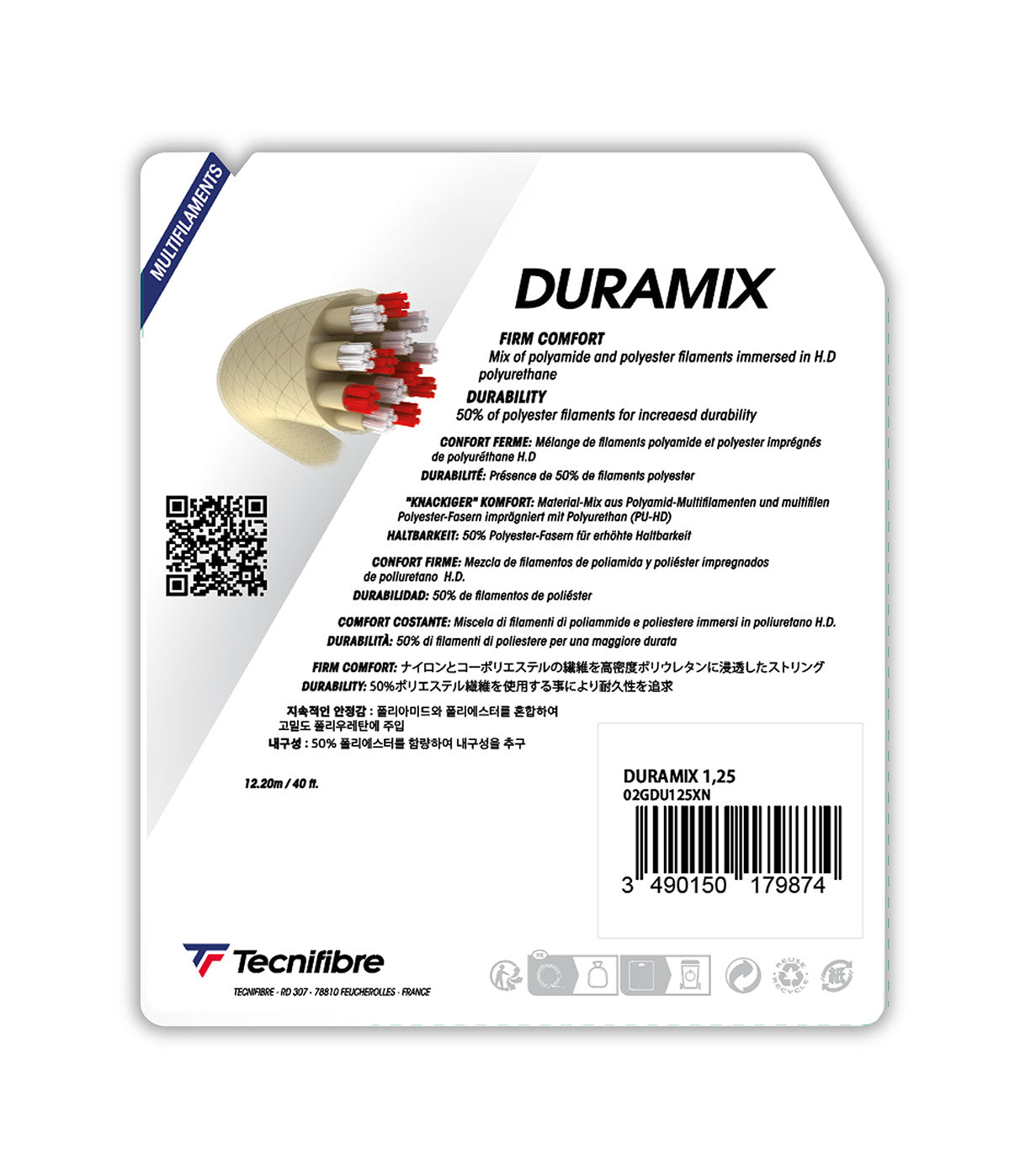 tecnifibre-duramix-black-multifilament-saite-f-r-komfort-und-kontrolle image 3