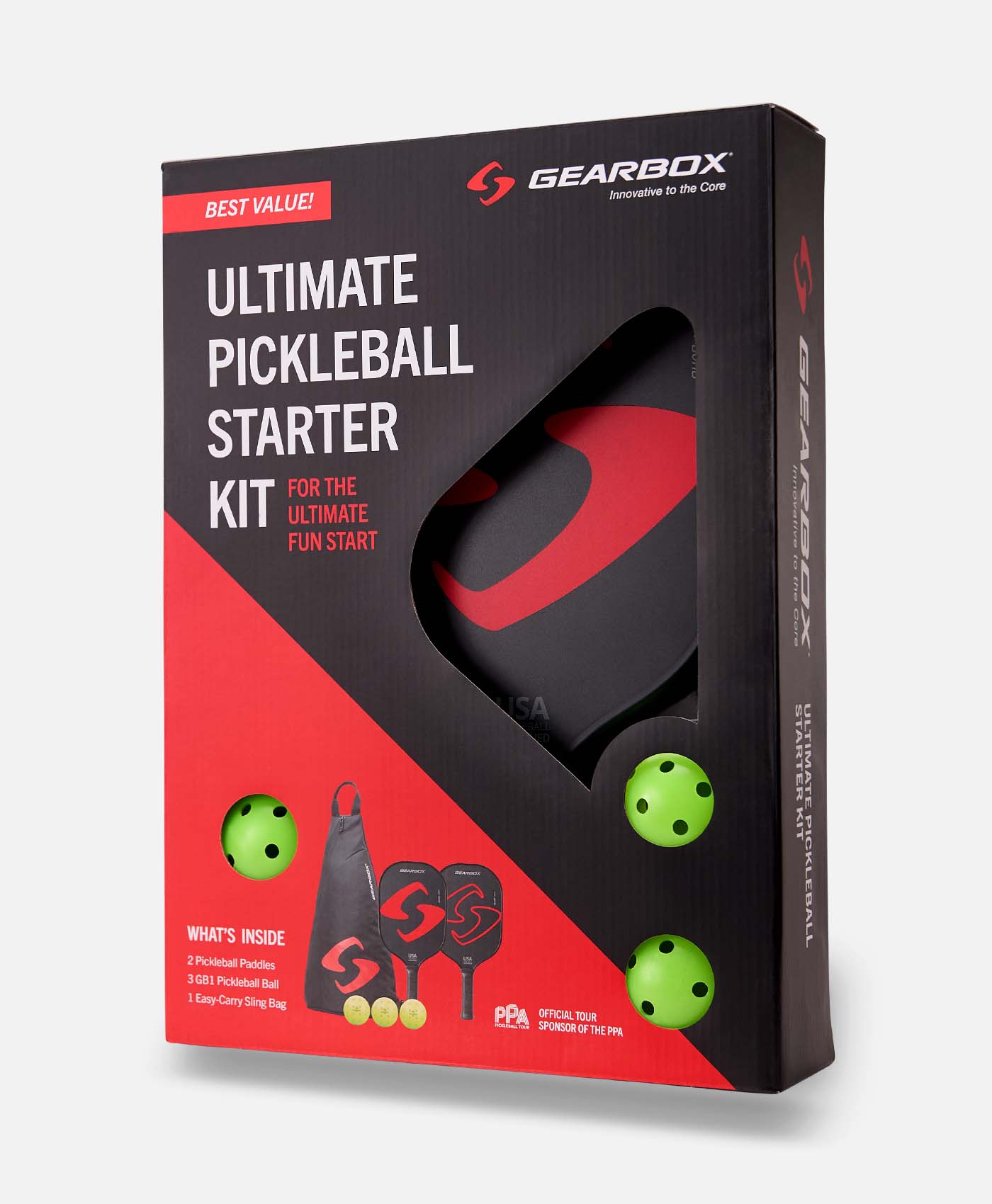 gearbox-ultimate-pickleball-starter-kit-2-usap-paddles-komplettset image 3