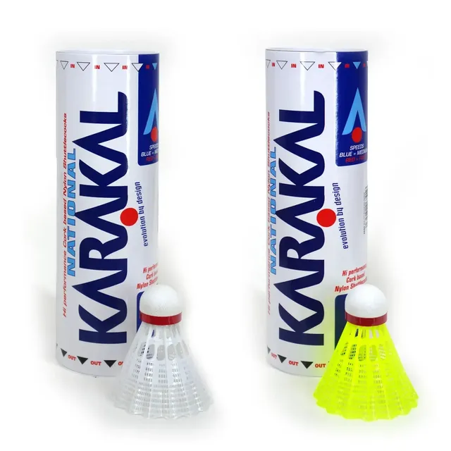karakal-red-fast-national-shuttlecocks-nylon-badmintons-in-tube-mit-6-st-ck image 1