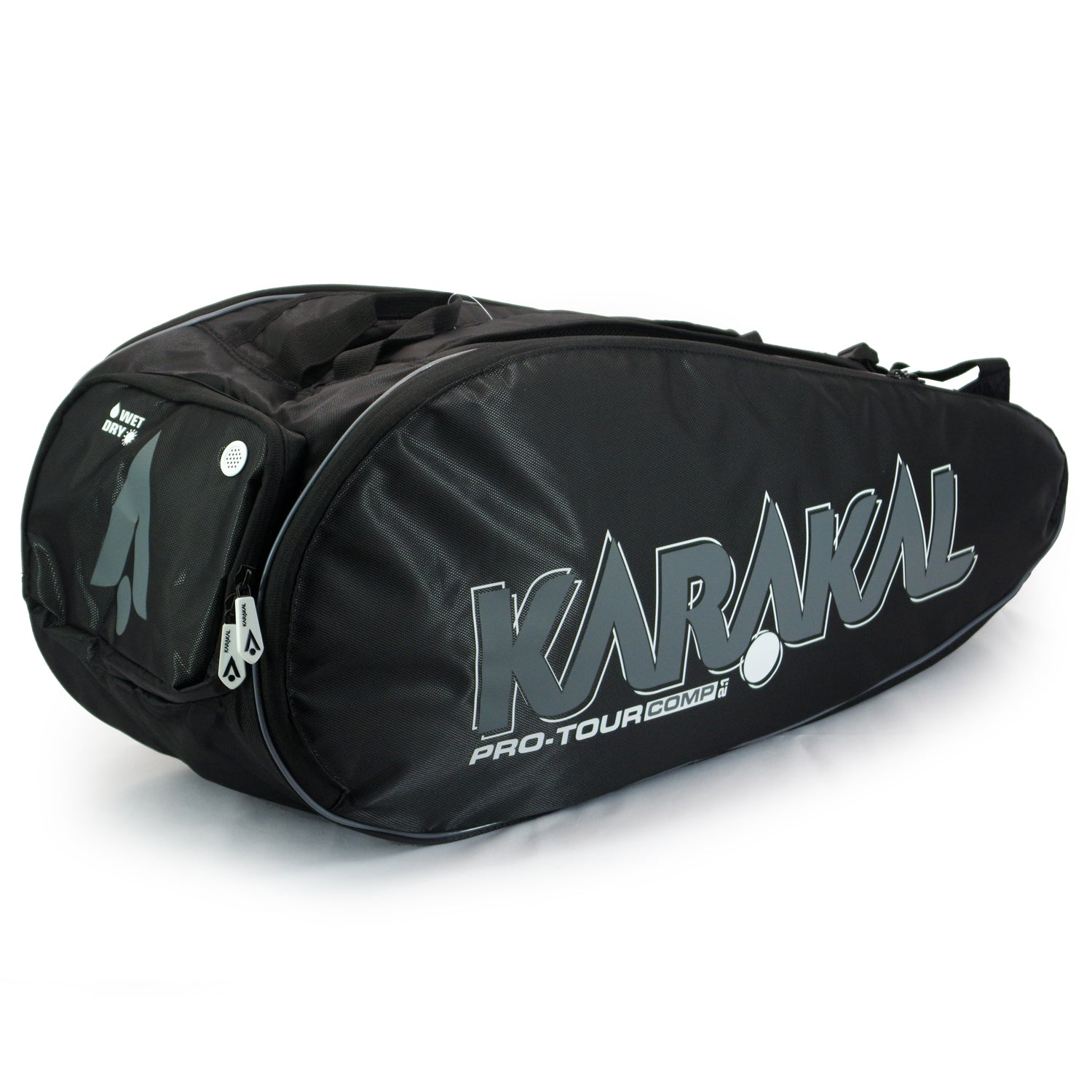 karakal-pro-tour-2-1-comp-racket-bag-9-schl-ger-tasche-mit-wei-em-trimm image 3