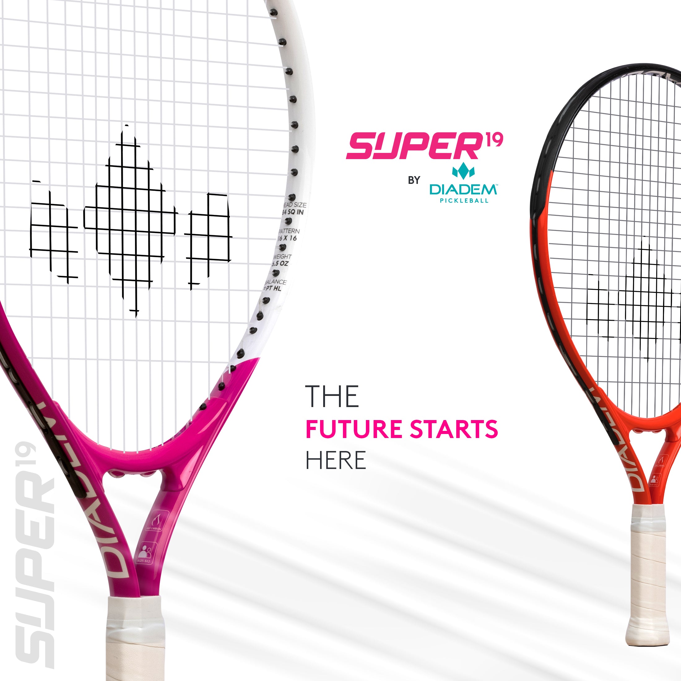 diadem-super-19-junior-tennisschl-ger-19-zoll-rot-pink image 5