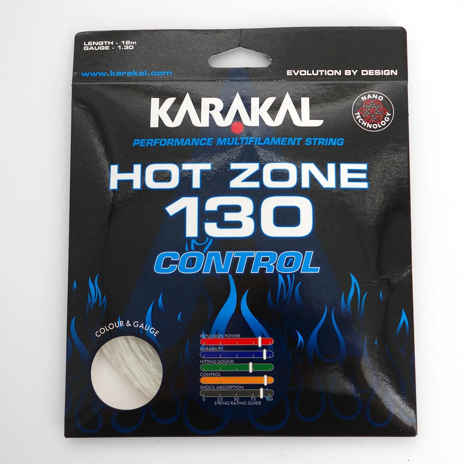 karakal-hot-zone-control-130-string-12-m-squash-racketball-und-tennissaitung image 6