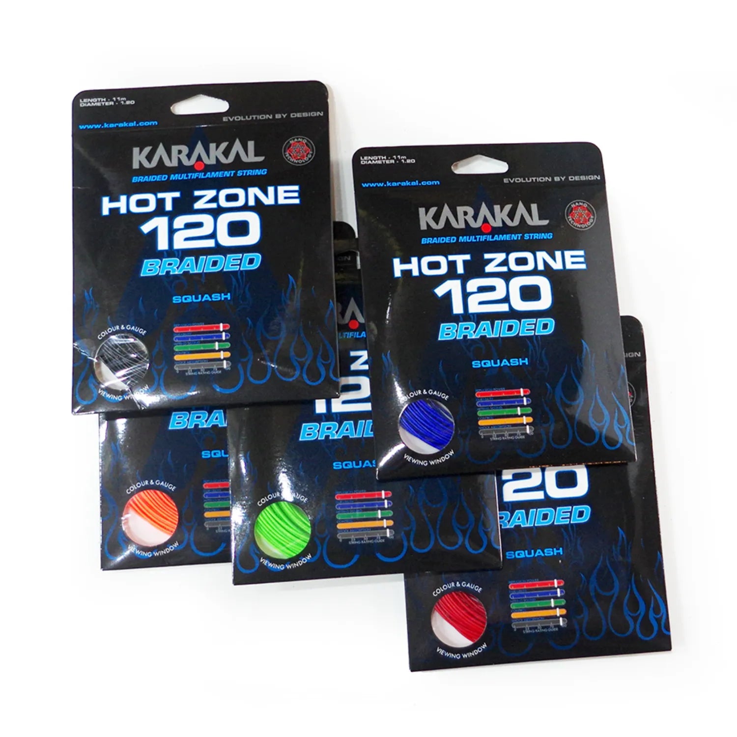 karakal-hot-zone-braided-120-squashsaite-multifilament-saite-f-r-power-kontrolle image 1