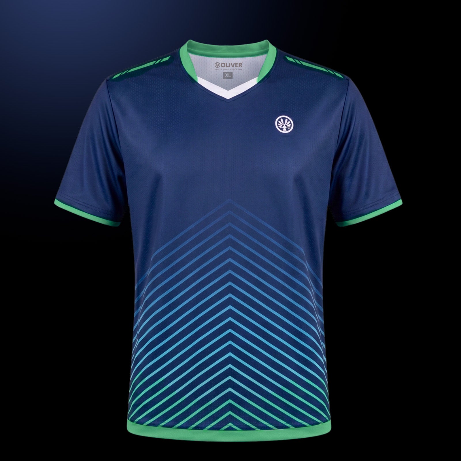 oliver-modena-performance-t-shirt-mc-cool-technologie-dunkelblau-mit-chevron-str image 1