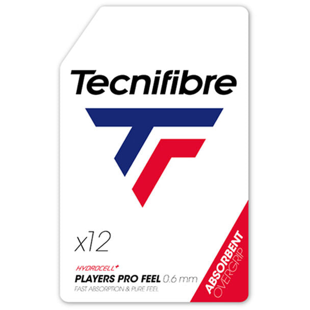 tecnifibre-players-pro-feel-blanc-12er-pack-tennis-overgrips-mit-hydrocell-techn image 1
