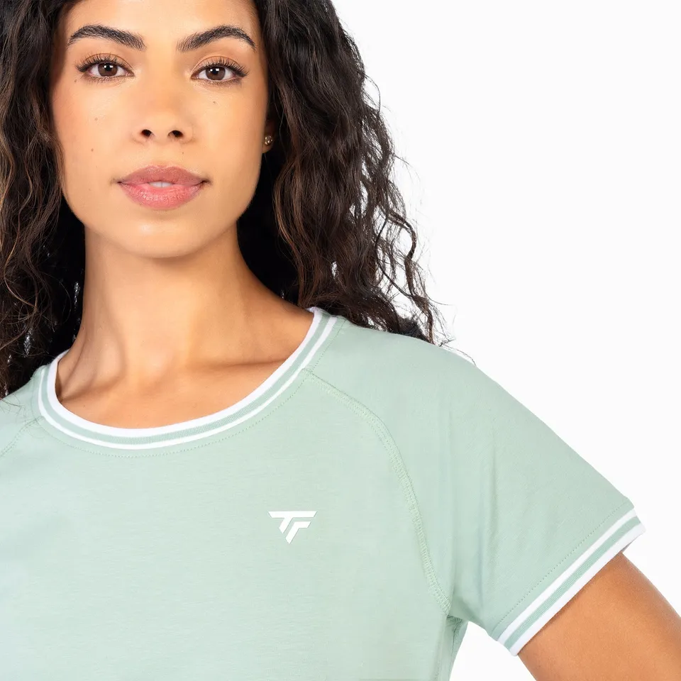 tecnifibre-t-shirt-stretch-tee-sage-femme-damen-tennis-shirt-aus-bio-baumwolle-m image 1