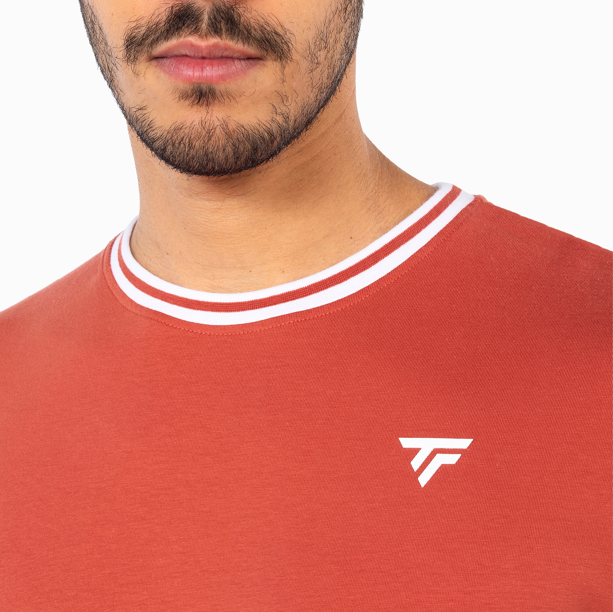 tecnifibre-stretch-tee-t-shirt-herren-terracotta-elastisches-bio-baumwoll-shirt- image 3