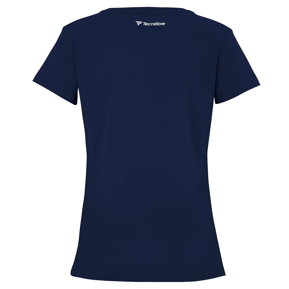 tecnifibre-team-cotton-tee-marine-m-dchen-baumwoll-t-shirt-mit-tricolore-band image 2