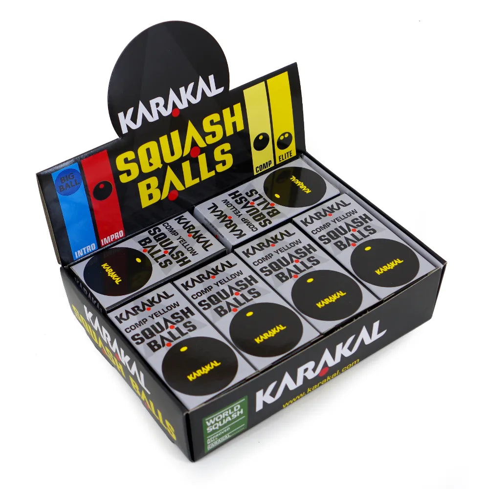 karakal-yellow-dot-squashb-lle-12er-box-sra-standard-club-play-schwarz-non-marki image 3