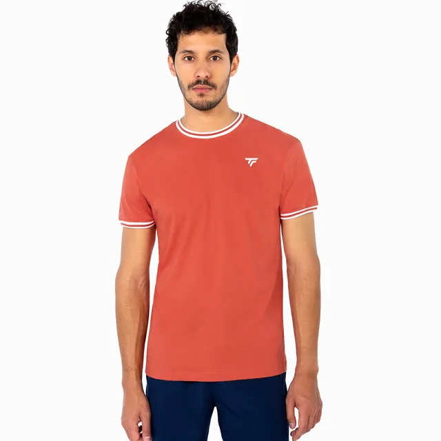 tecnifibre-stretch-tee-t-shirt-herren-terracotta-elastisches-bio-baumwoll-shirt- image 1