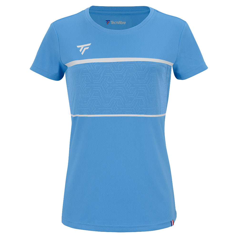 tecnifibre-team-tech-tee-azur-damen-elastisches-polyester-t-shirt-f-r-tennis-out image 2