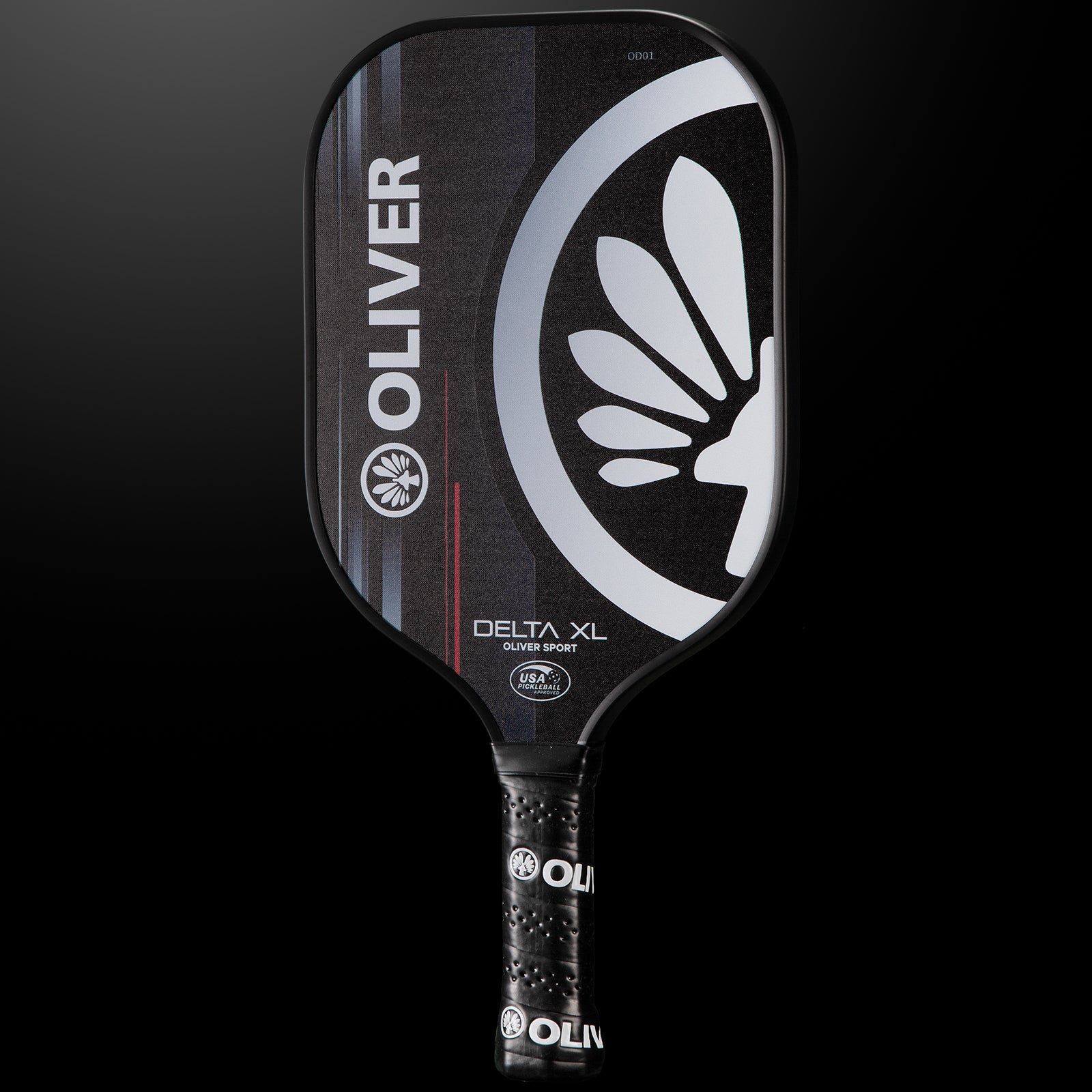 oliver-delta-xl-pickleball-schl-ger-schwarz-wei-carbon-wettkampfschl-ger image 1