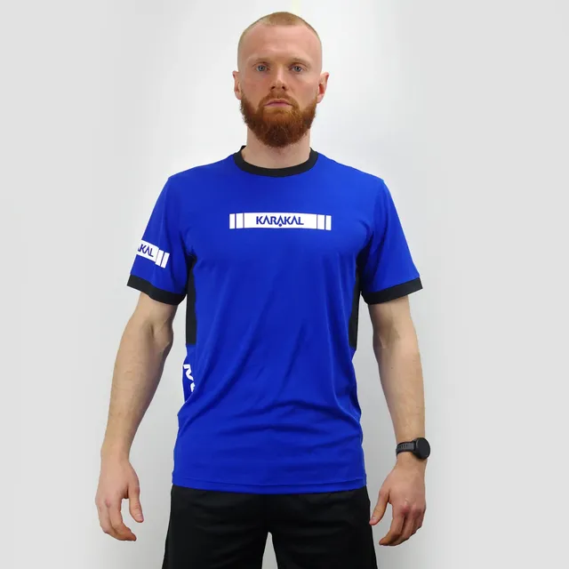 karakal-pro-tour-tee-blau-2025-26-herren-t-shirt-f-r-squash-racketsport image 1