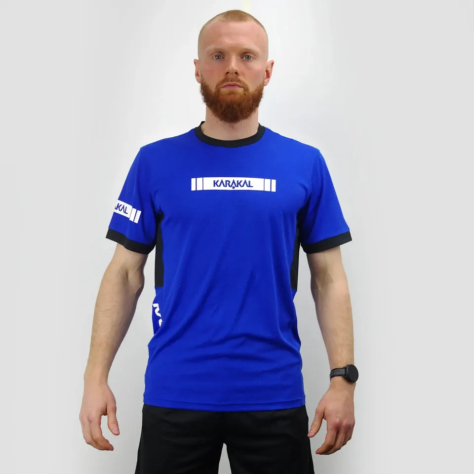 karakal-pro-tour-tee-blau-2025-26-herren-t-shirt-f-r-squash-racketsport image 1