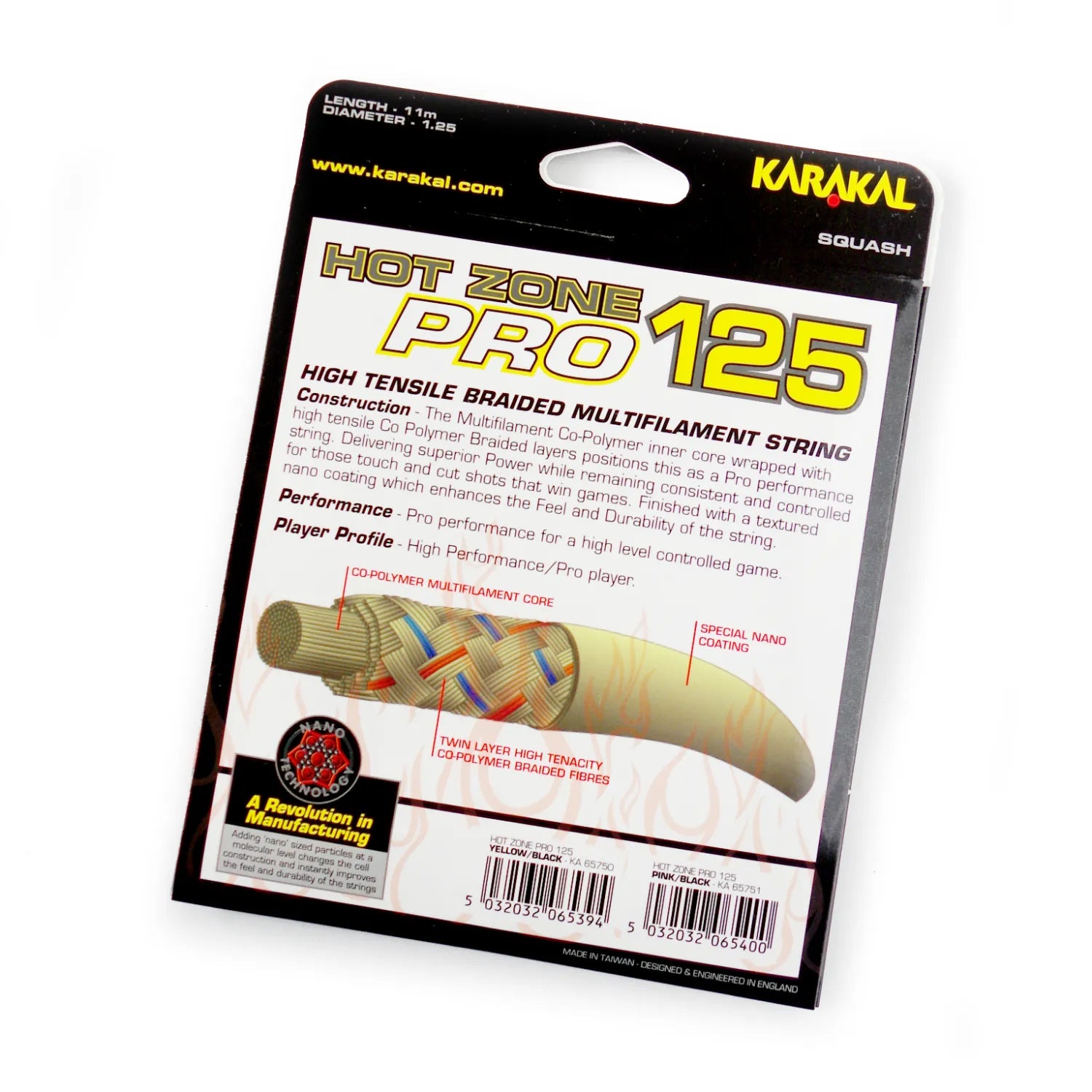 karakal-hot-zone-pro-125-squashsaite-multifilament-125m-rolle-f-r-profis image 3