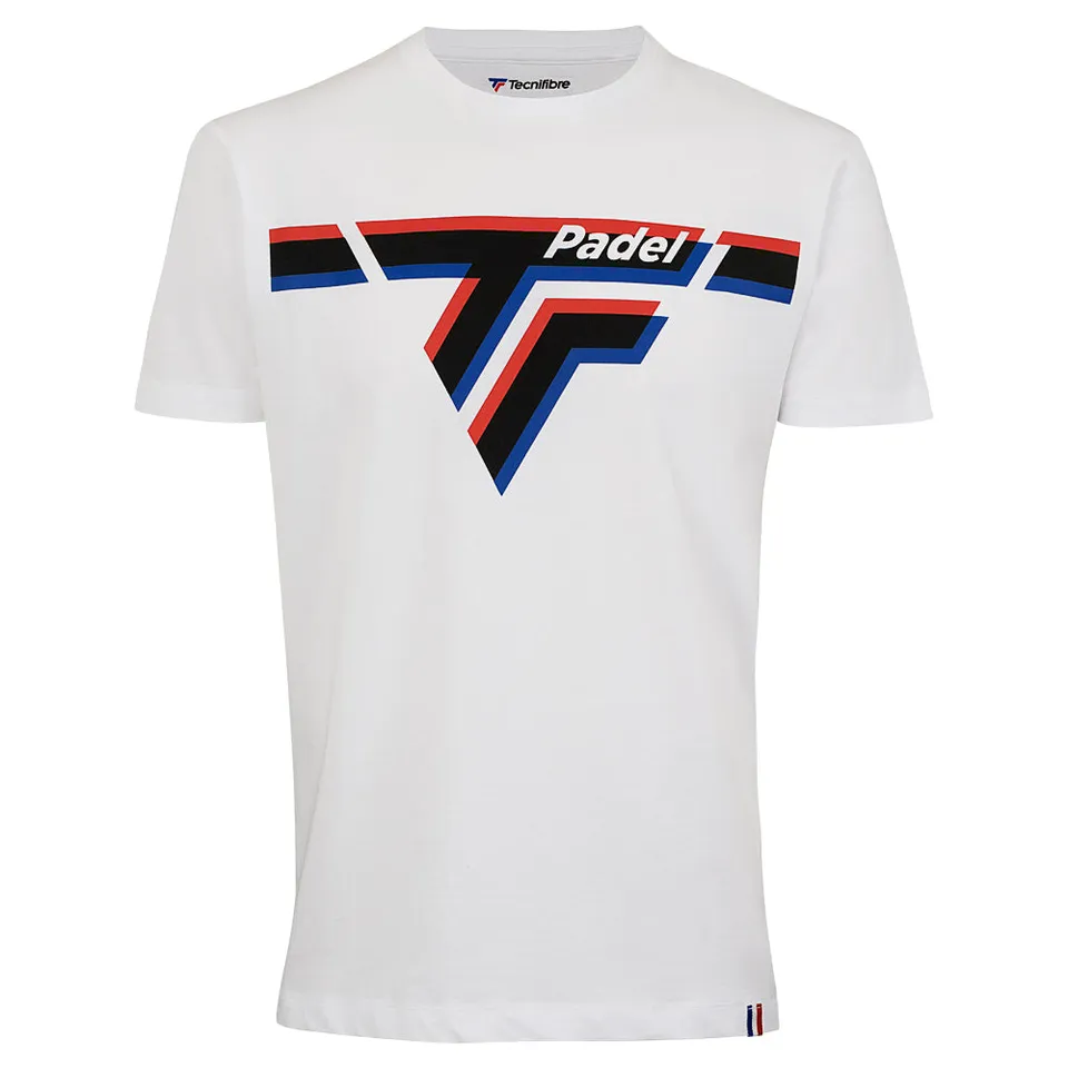 tecnifibre-padel-tee-white-herren-t-shirt-mit-tricolorem-band-standardpassform image 1