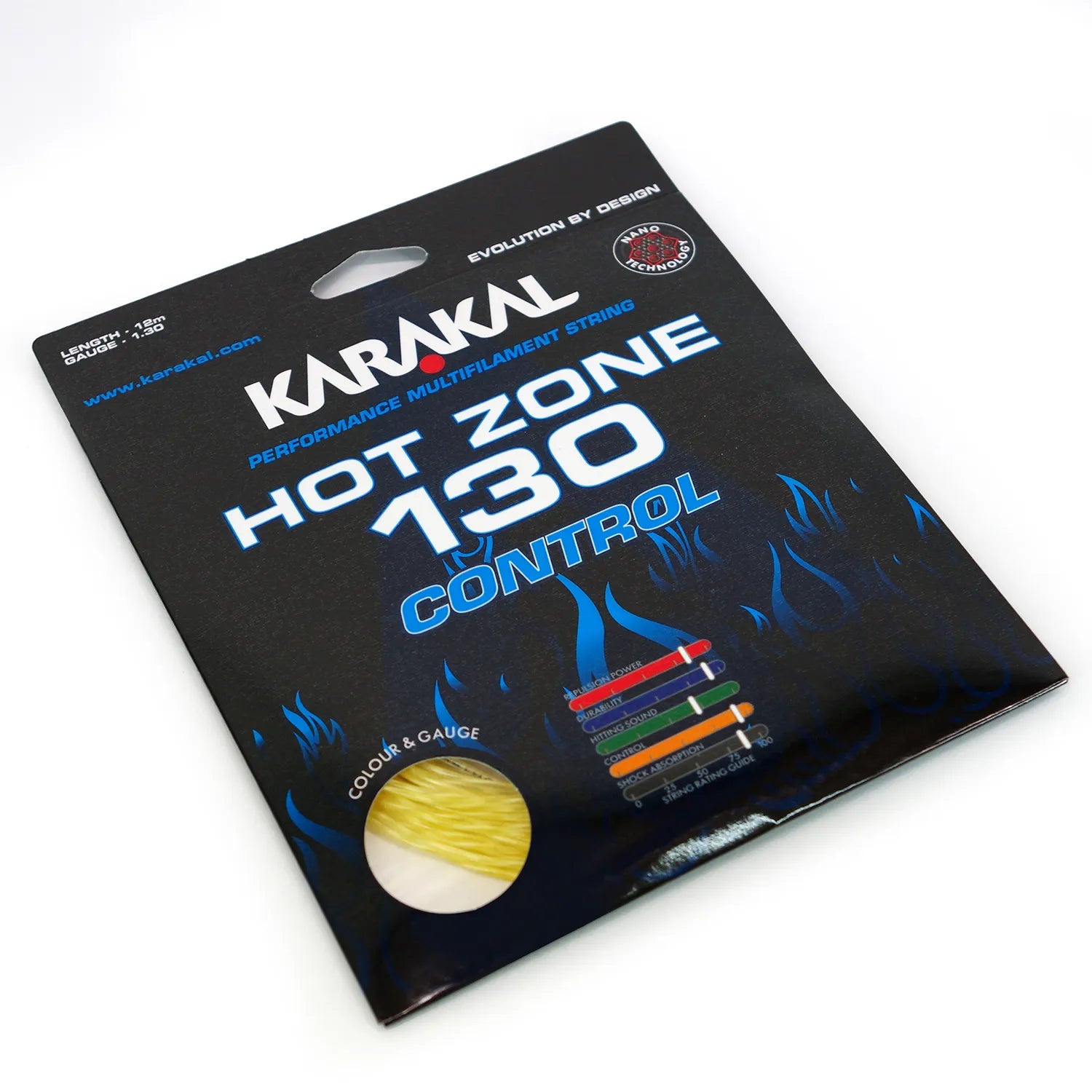 karakal-hot-zone-control-130-string-12-m-squash-racketball-und-tennissaitung image 5