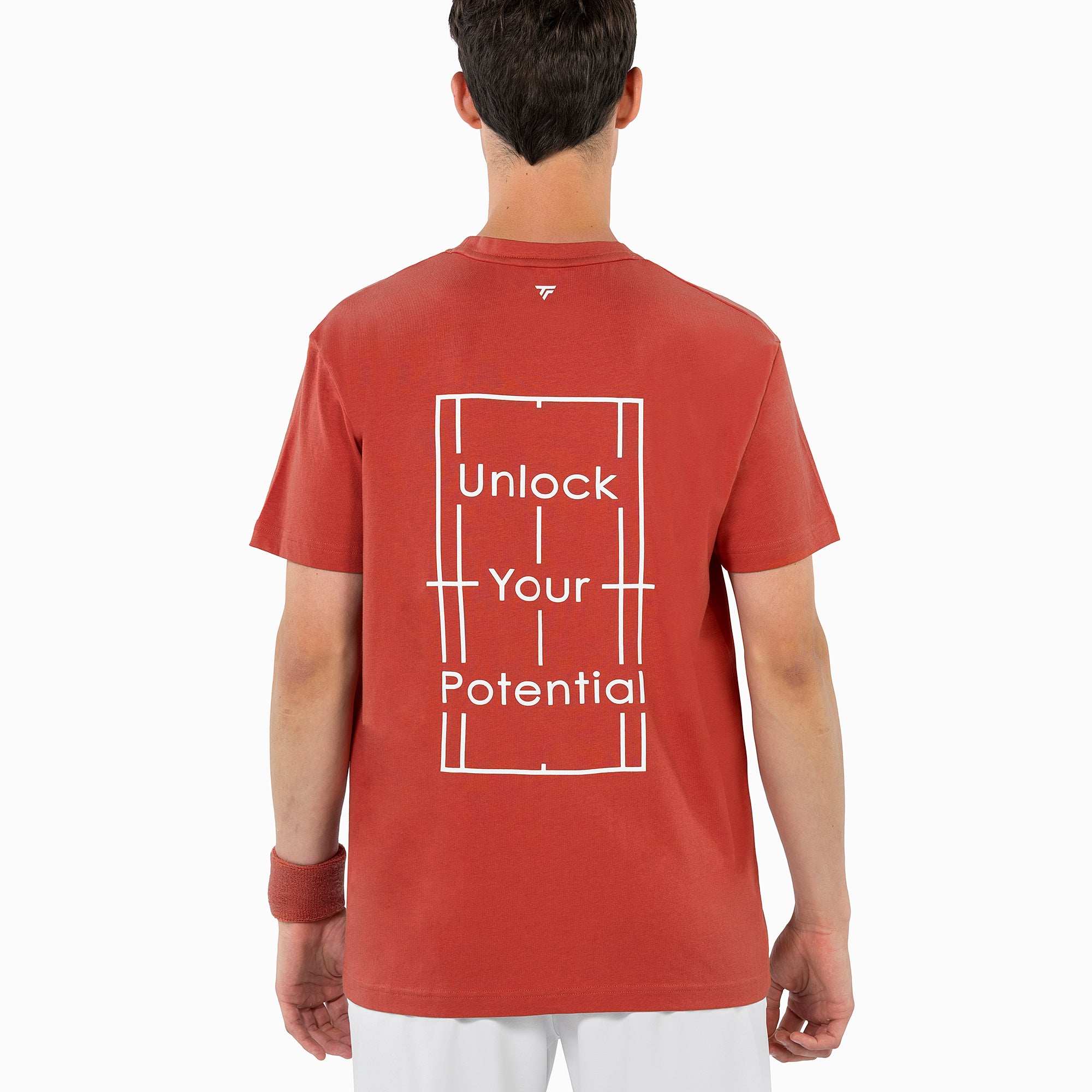 tecnifibre-t-shirt-graphic-tee-herren-terracotta-leichtes-atmungsaktives-t-shirt image 2