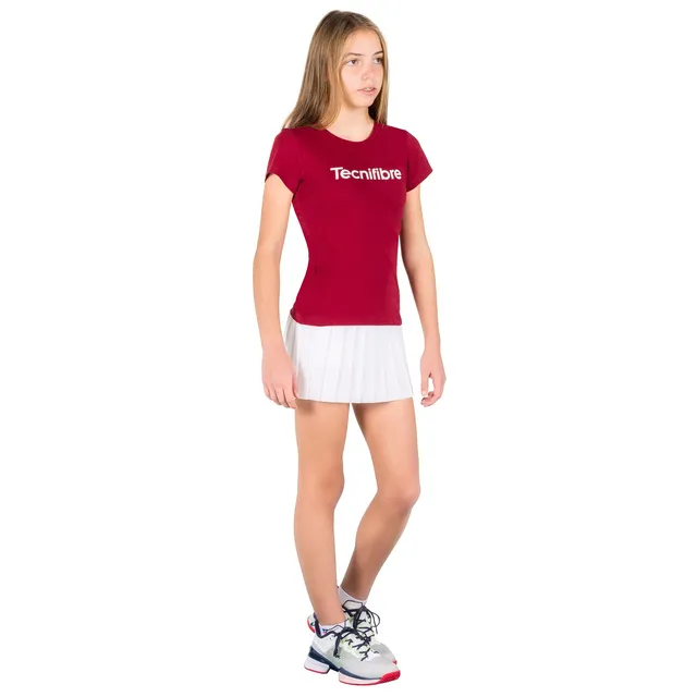 tecnifibre-team-cotton-tee-cardinal-m-dchen-t-shirt-mit-front-logo-und-trikolore image 1