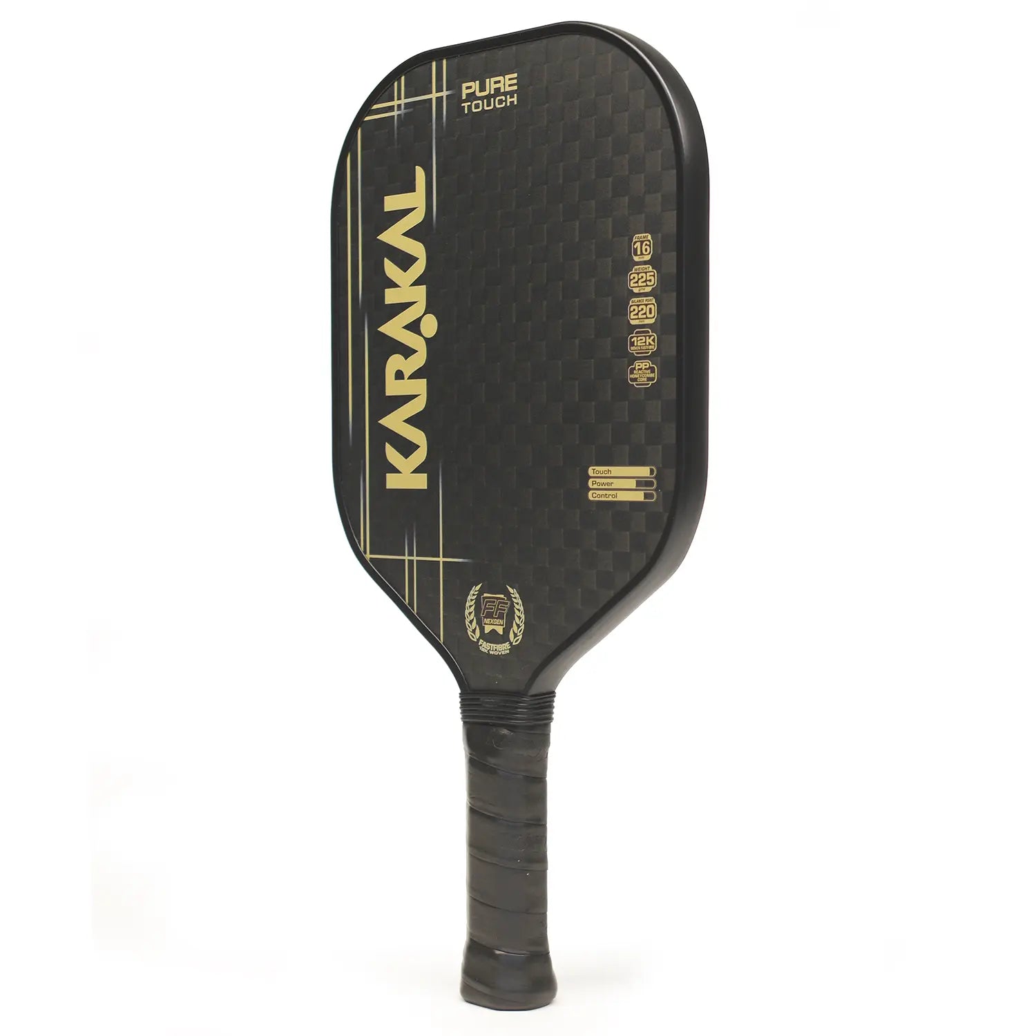 karakal-pure-touch-gold-pickleball-paddle-fast-fibre-paddle-mit-cover-f-r-pr-zis image 7