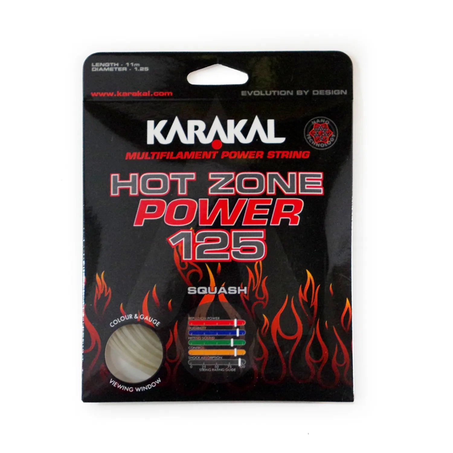 karakal-hot-zone-power-125-squashsaite-multifilament-power-saite-10-m image 5