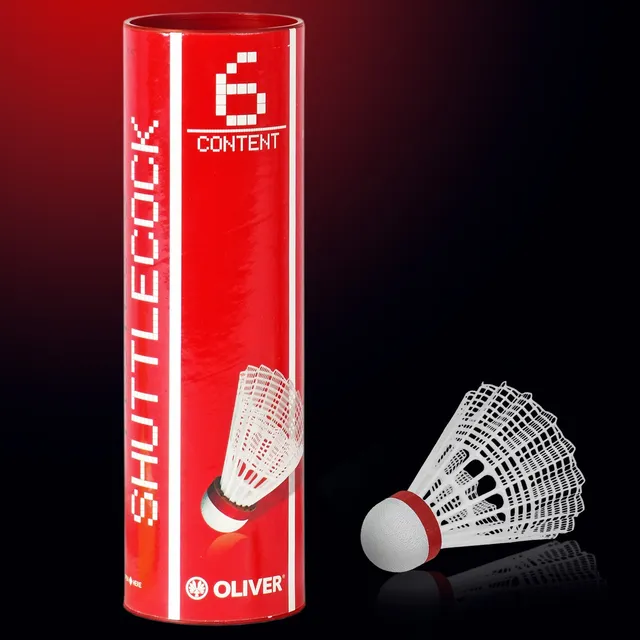 oliver-dual-tec-badminton-b-lle-6er-rolle-wei-rot-nylon-federb-lle-fast image 1