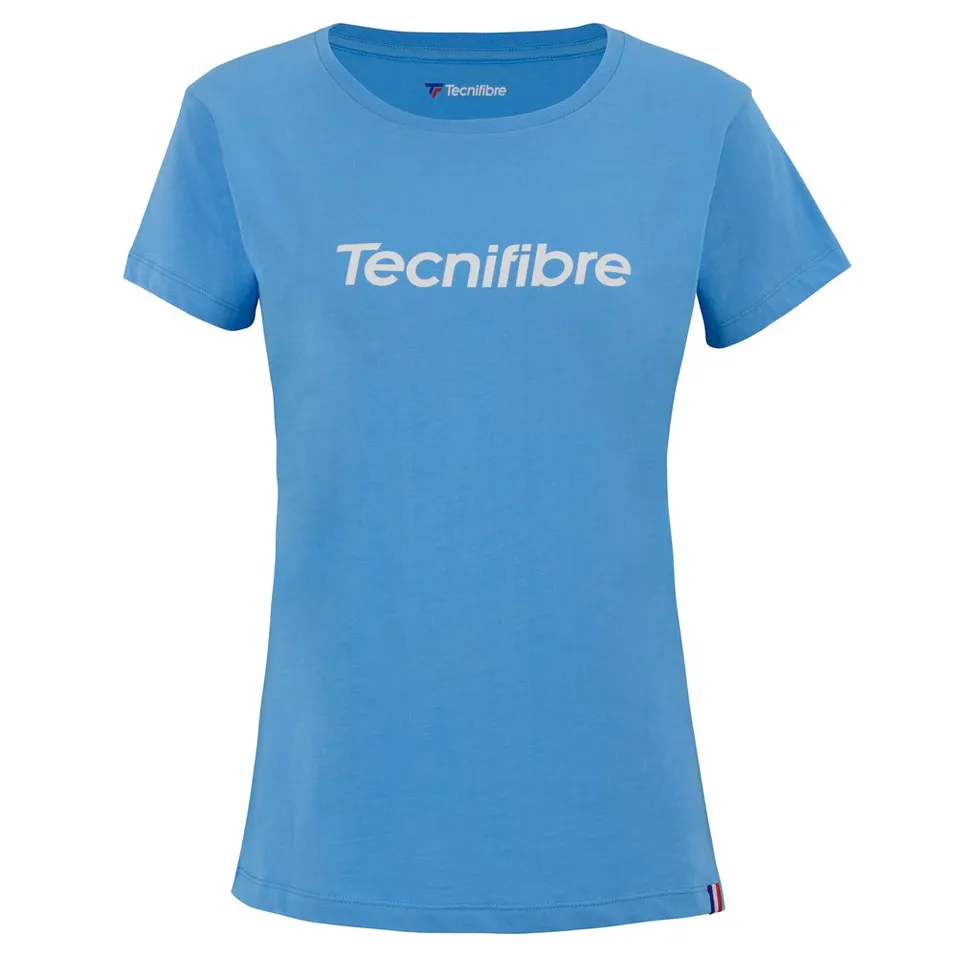 tecnifibre-team-cotton-tee-azur-m-dchen-100-baumwolle-atmungsaktiv-bequem image 1