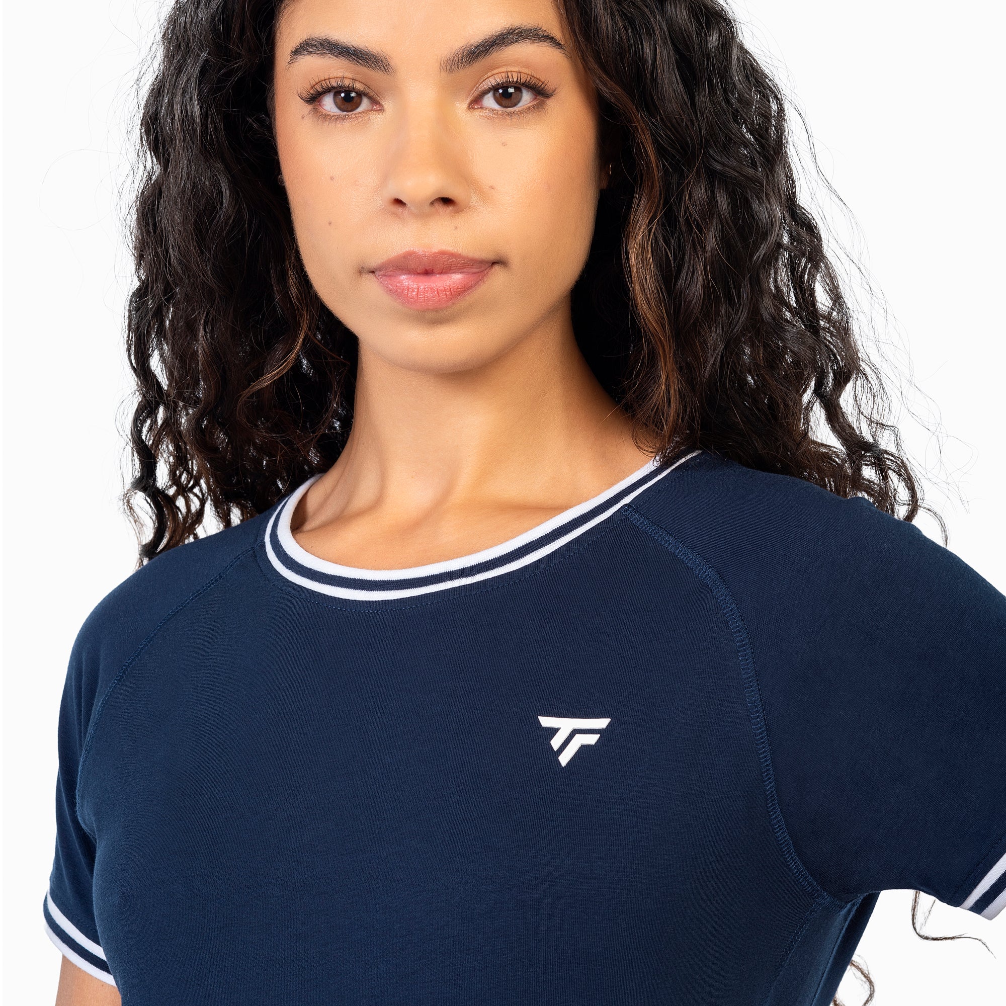 tecnifibre-stretch-tee-marine-damen-dehnbares-t-shirt-aus-bio-baumwolle image 1