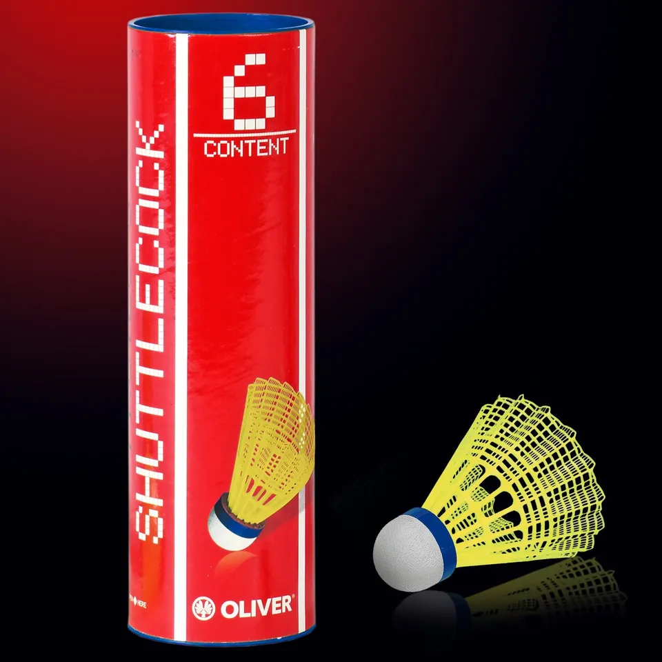 oliver-pro-tec-5-badmintonb-lle-6er-dose-gelb-blau-mittlere-speed image 1