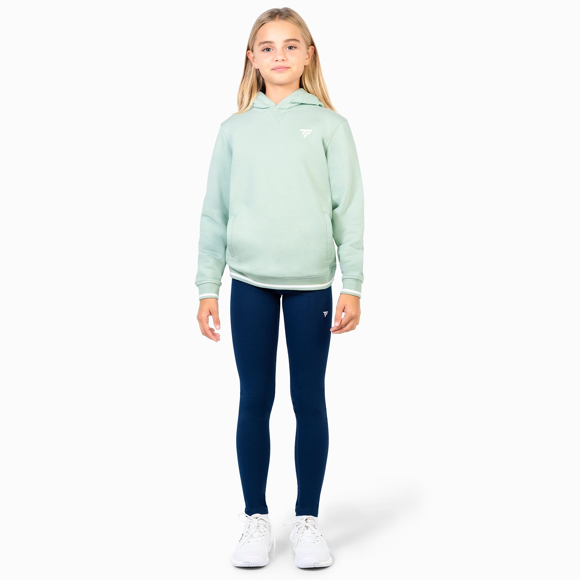 tecnifibre-terry-hoodie-sage-m-dchen-warmer-kapuzenpullover-mit-2-seitentaschen image 1