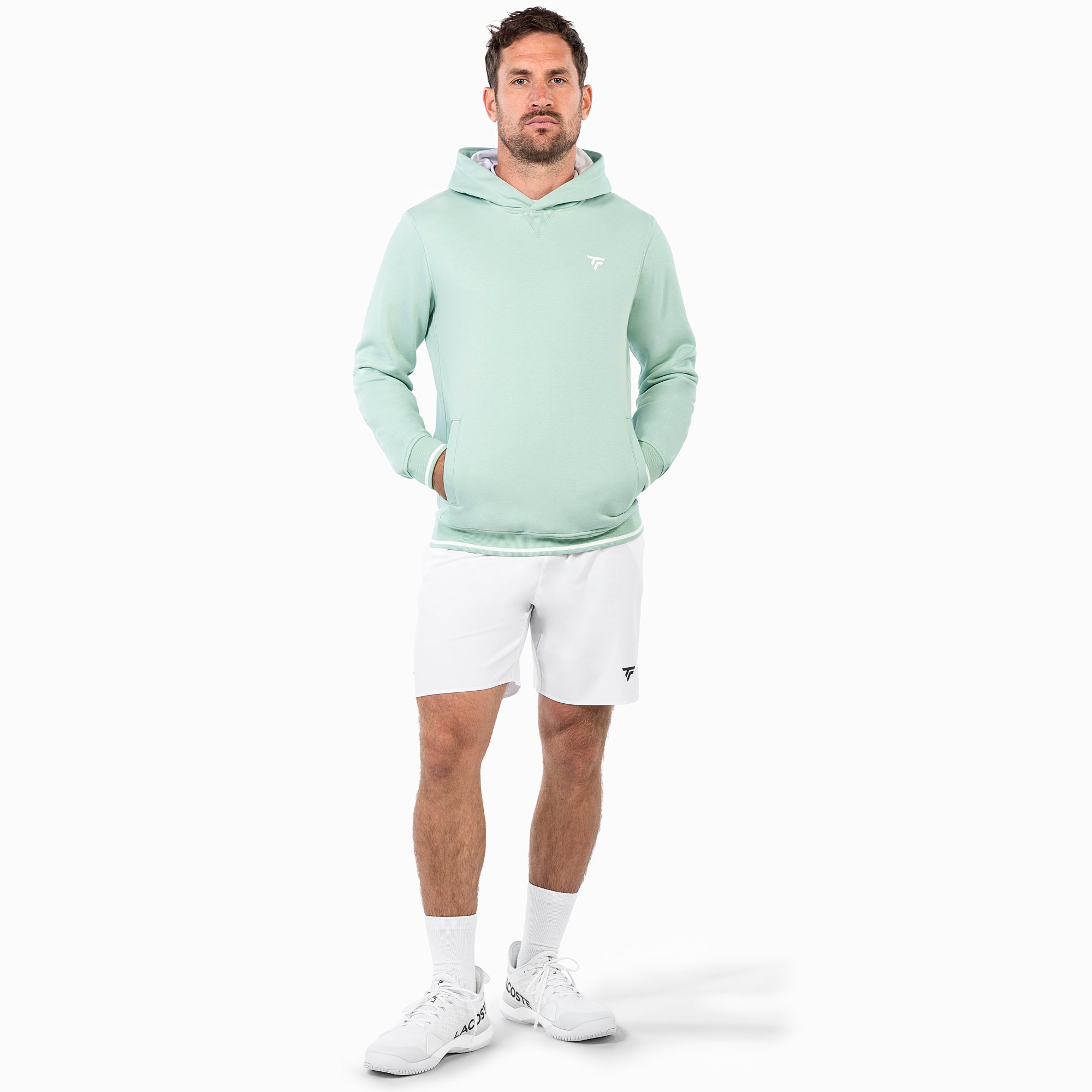 tecnifibre-sweat-terry-hoodie-sage-herren-kapuzenpullover-mit-2-seitentaschen image 2