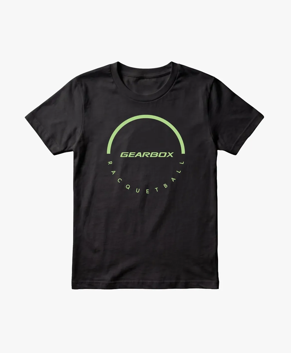 gearbox-dome-herren-cotton-tee-schwarz-racquetball-t-shirt image 1