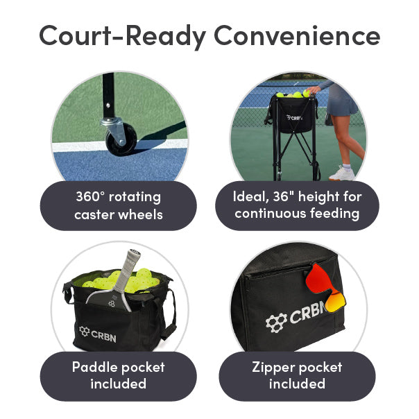 crbn-pickleball-ball-hopper-pickleball-ball-caddy-f-r-bis-zu-100-b-lle image 7
