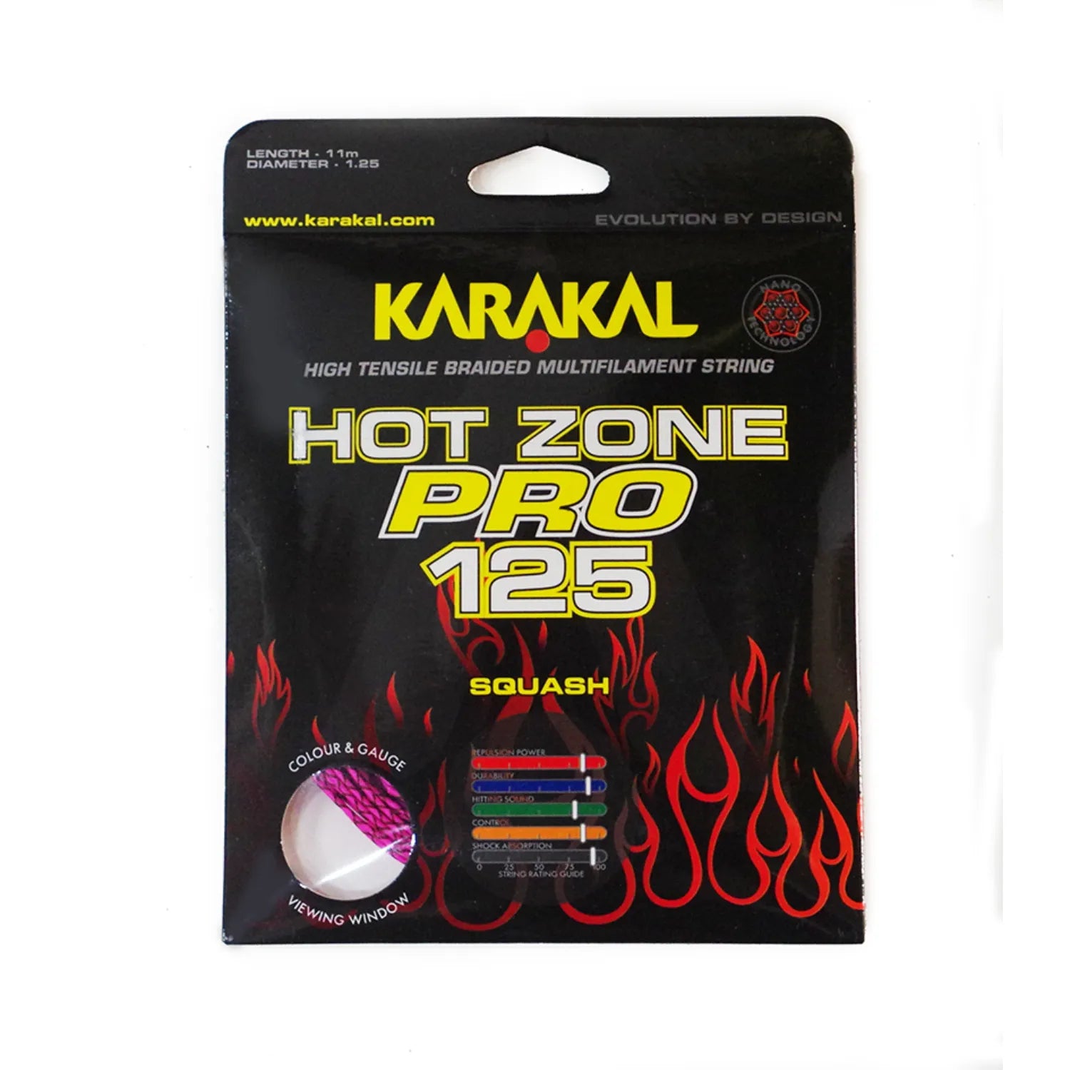 karakal-hot-zone-pro-125-squashsaite-multifilament-125m-rolle-f-r-profis image 4