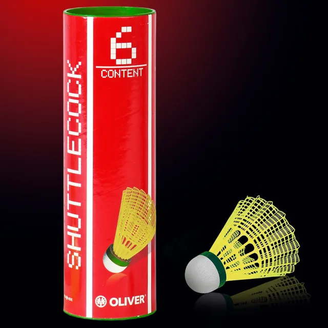 oliver-pro-tec-5-badmintonb-lle-6er-dose-nylon-gelb-gr-n-slow image 1