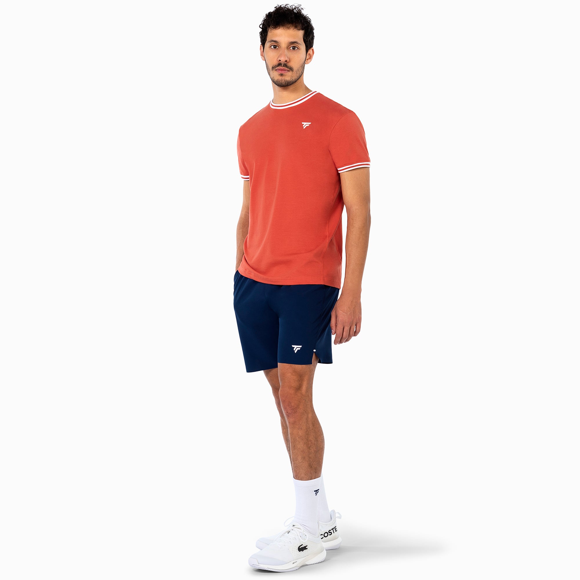 tecnifibre-stretch-tee-t-shirt-herren-terracotta-elastisches-bio-baumwoll-shirt- image 2