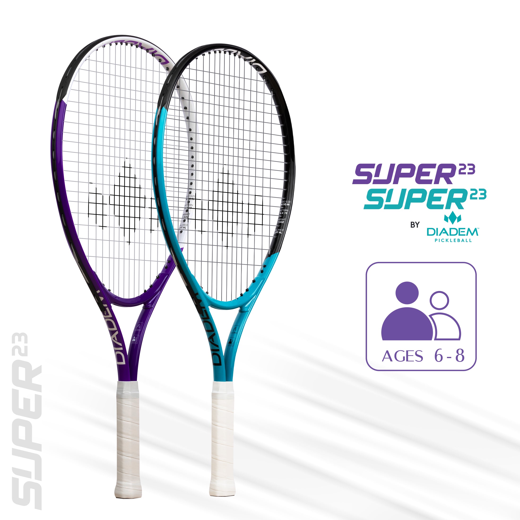 diadem-super-23-junior-tennisschl-ger-23-zoll-teal-lila image 3