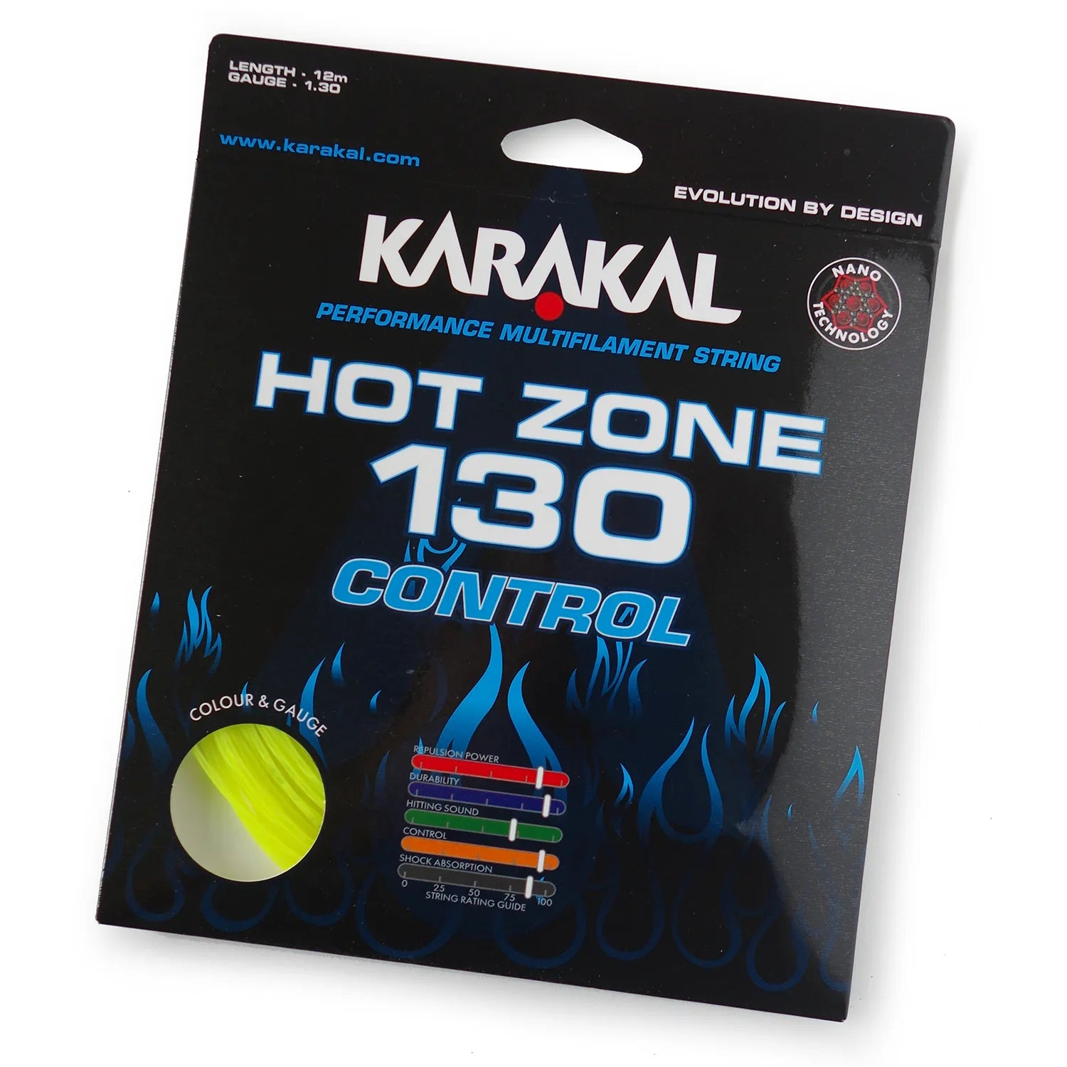 karakal-hot-zone-control-130-string-12-m-squash-racketball-und-tennissaitung image 4