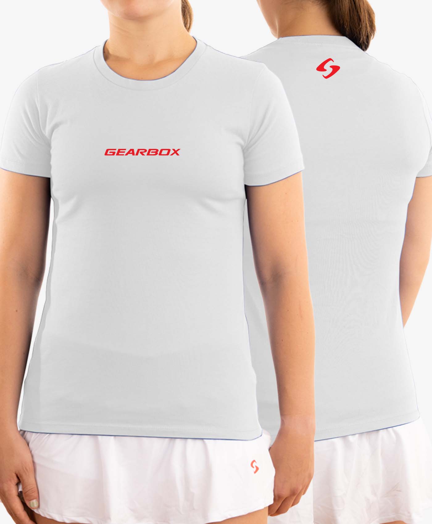 gearbox-emblem-damen-cotton-tee-wei-lifestyle-t-shirt image 2