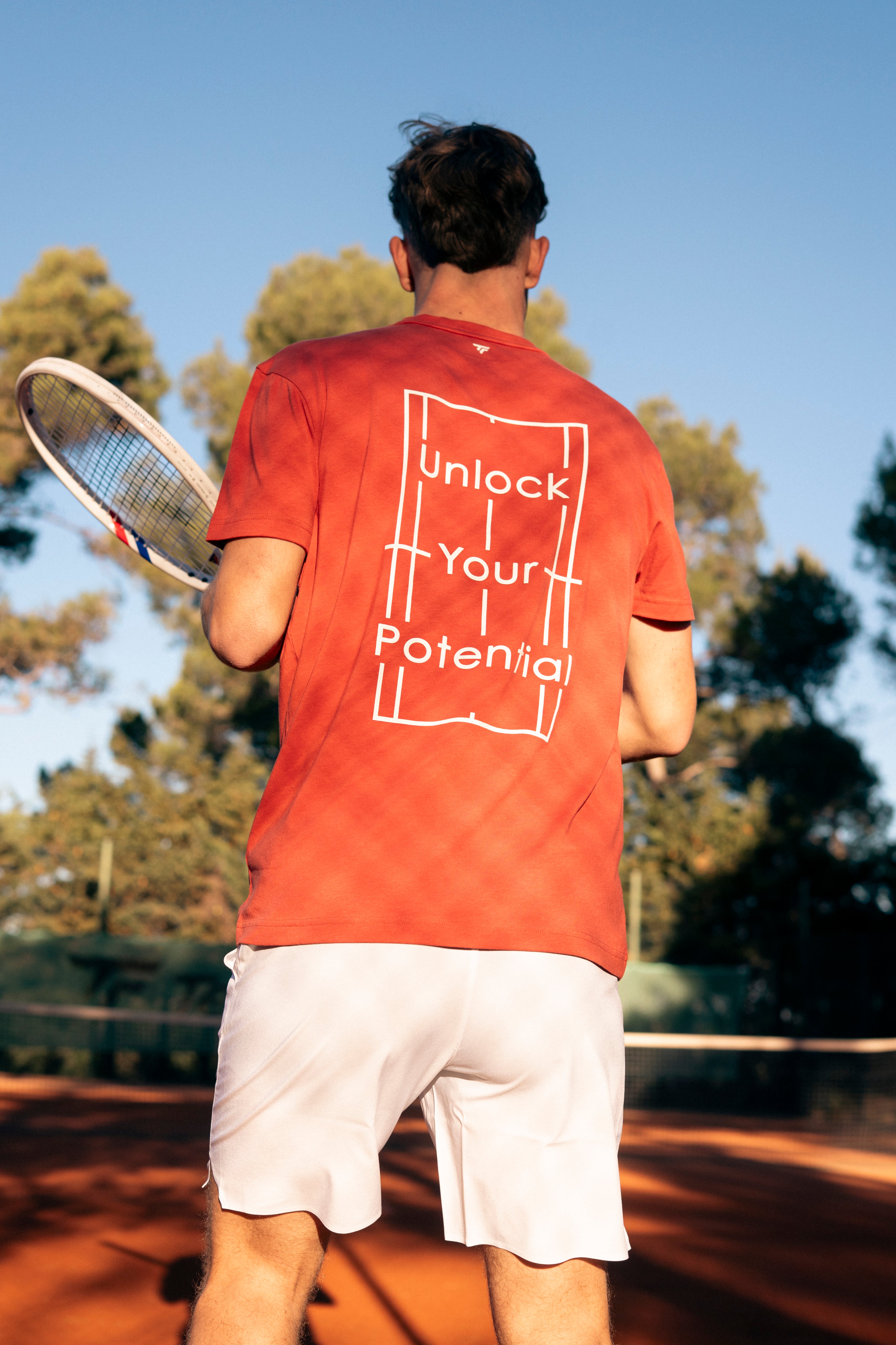 tecnifibre-t-shirt-graphic-tee-herren-terracotta-leichtes-atmungsaktives-t-shirt image 3
